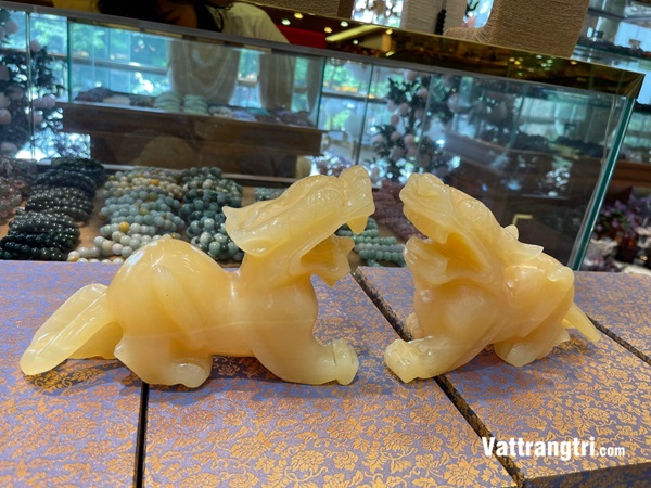 Cặp linh vật tỳ hưu ngọc hoàng long 22m