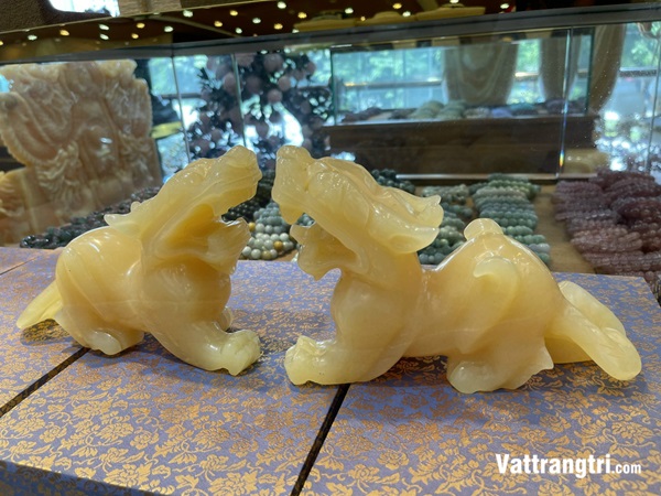 Cặp linh vật tỳ hưu ngọc hoàng long 22m