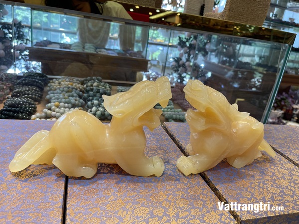 Cặp linh vật tỳ hưu ngọc hoàng long 22m