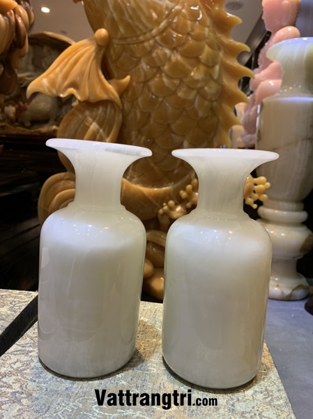 Cặp Lục bình bạch ngọc trắng 20cm