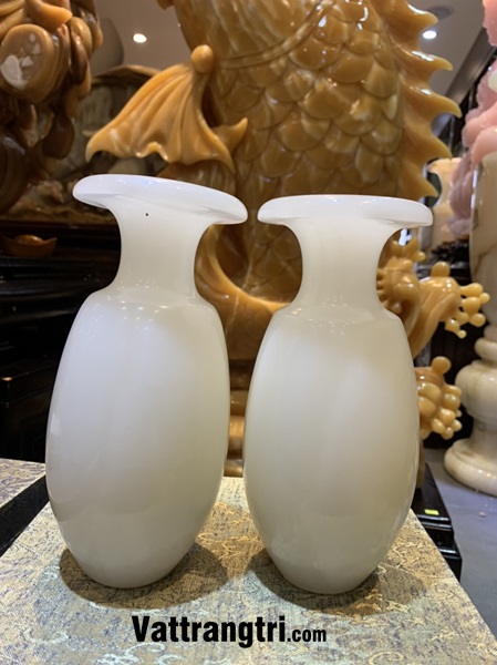 Cặp Lục bình bạch ngọc trắng 20cm