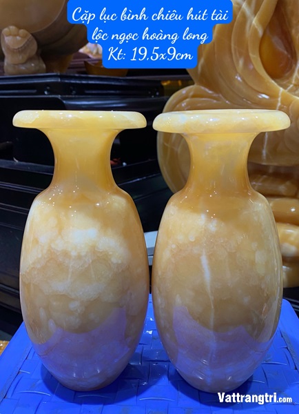 Cặp lục bình chiêu hút tài lộc ngọc hoàng long 19cm