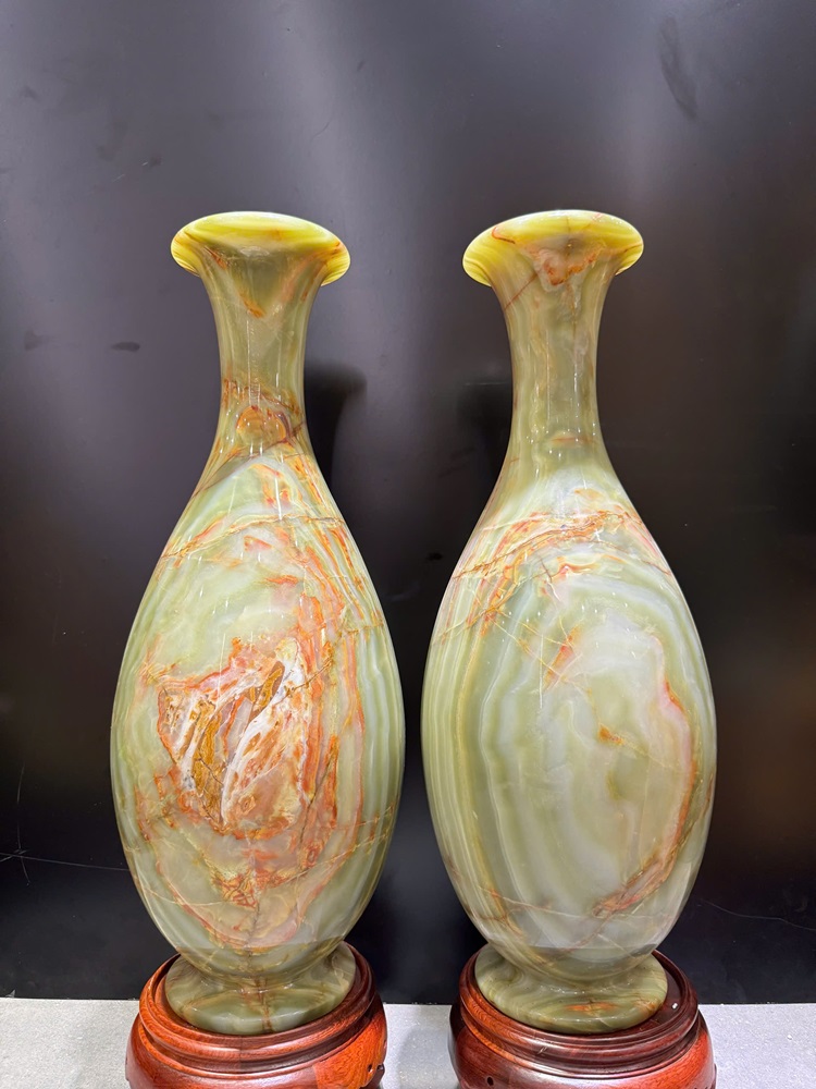 Cặp lục bình giọt nước ngọc onyx tự nhiên 60cm