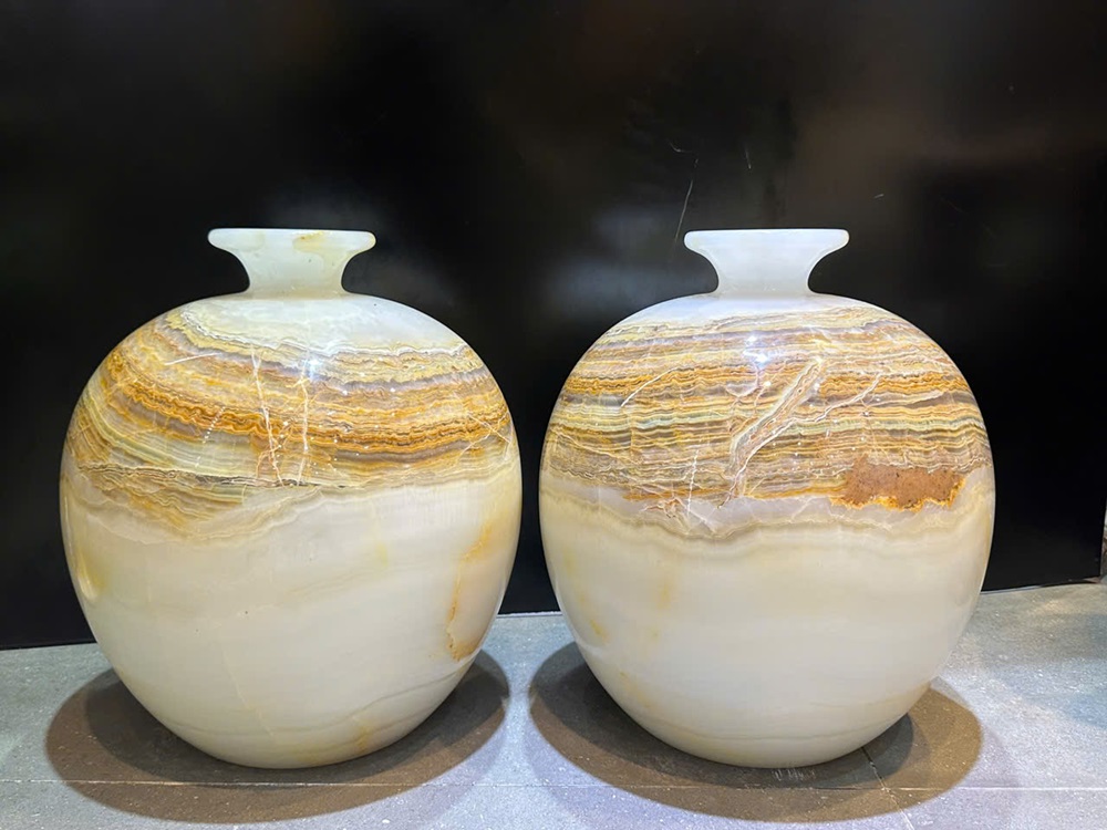 Cặp lục bình hút lộc ngọc onyx 40cm