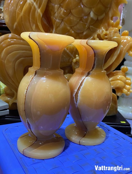 Cặp lục bình hút tài hút lộc ngọc hoàng long 19.5cm