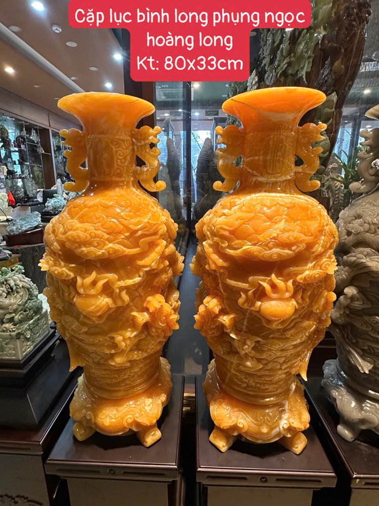 Cặp lục bình long phụng sum vầy ngọc hoàng long 80cm