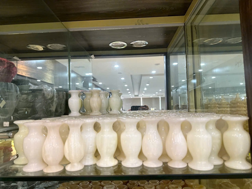 Cặp lục bình Mini ngọc hoàng long, ngọc onyx 11x5cm