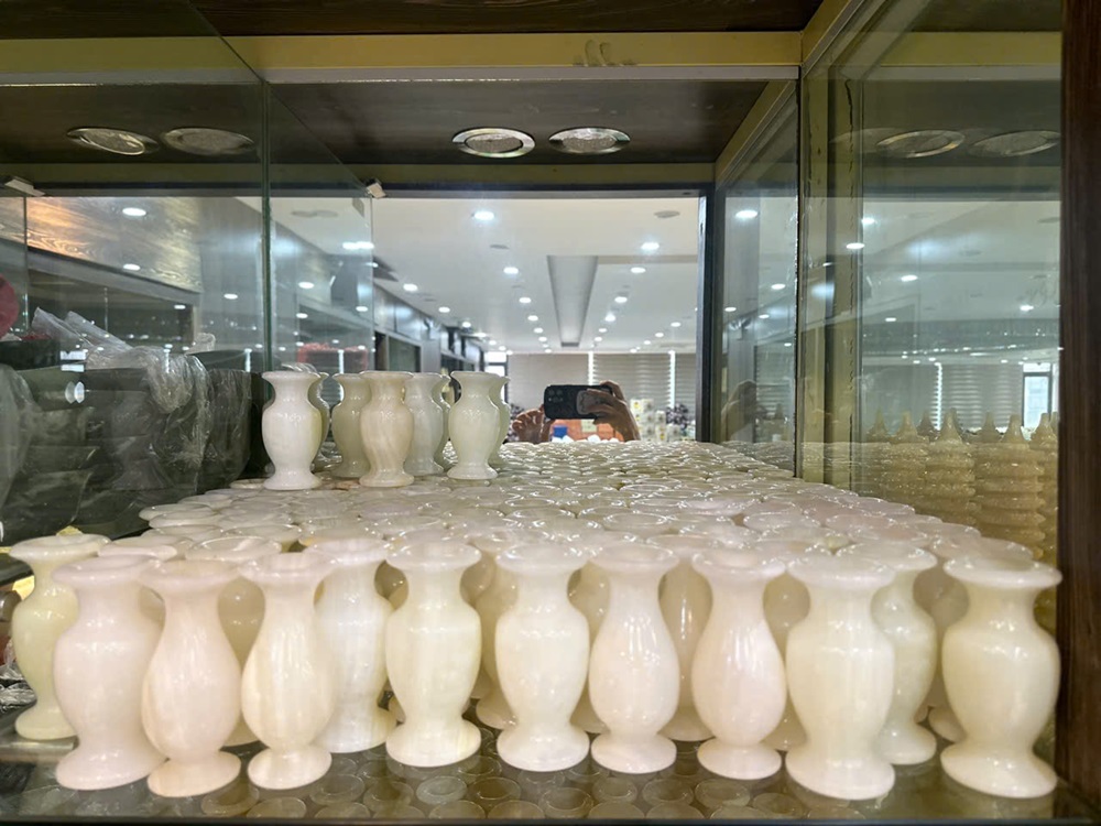 Cặp lục bình Mini ngọc hoàng long, ngọc onyx 11x5cm