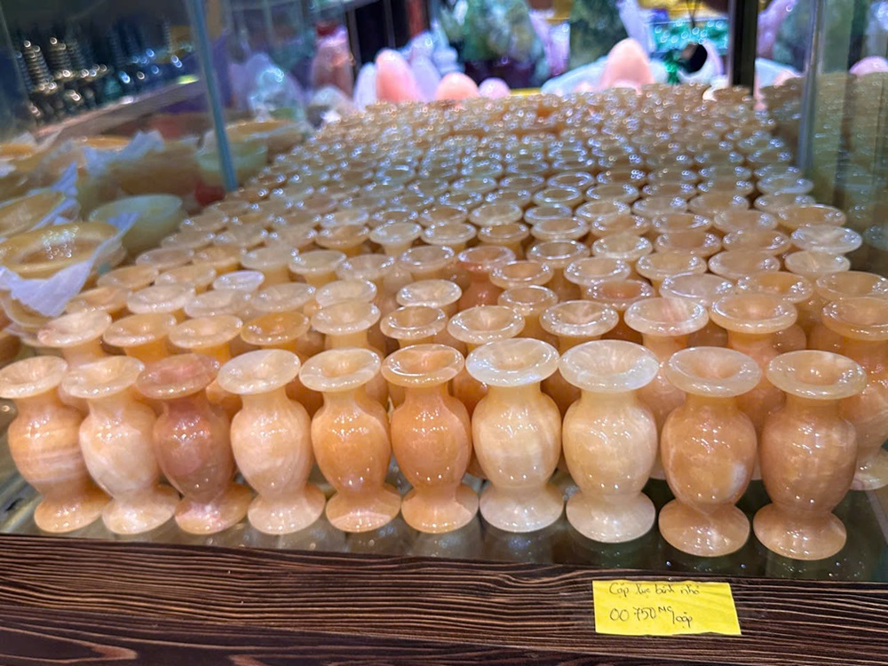 Cặp lục bình Mini ngọc hoàng long, ngọc onyx 11x5cm