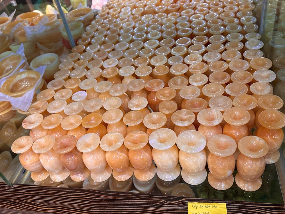 Cặp lục bình Mini ngọc hoàng long, ngọc onyx 11x5cm