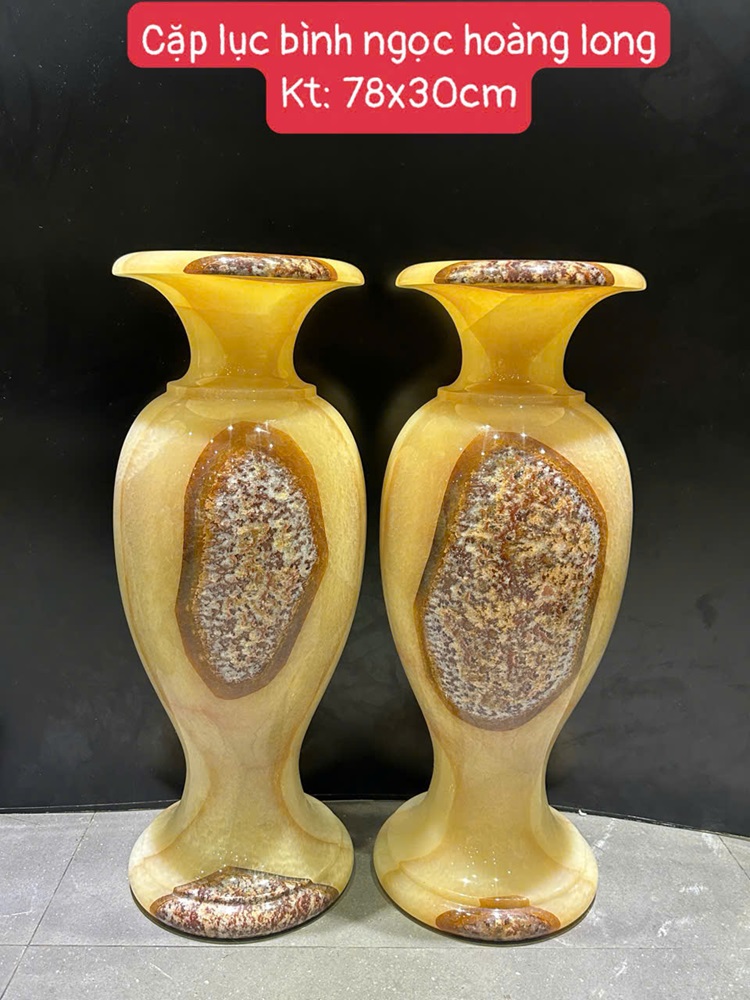 Cặp lục bình ngọc hoàng long 78cm
