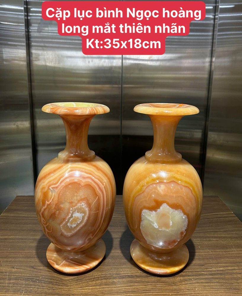 Cặp lục bình Ngọc hoàng long mắt thiên nhãn 35x18cm