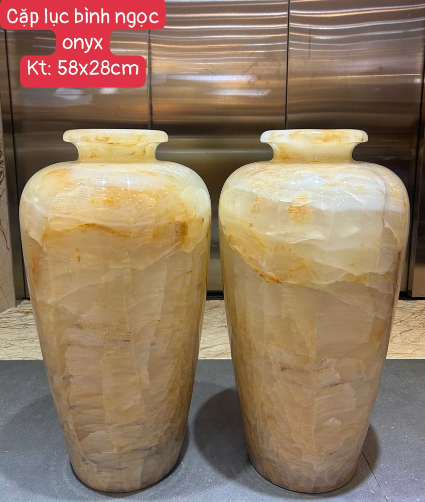 Cặp lục bình ngọc onyx 58cm