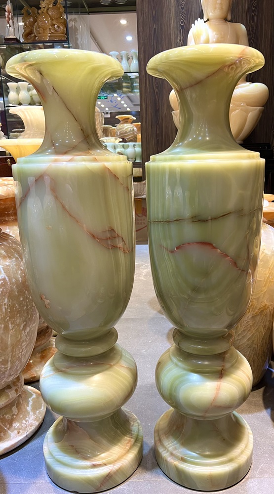 Cặp lục bình ngọc onyx xanh 90cm