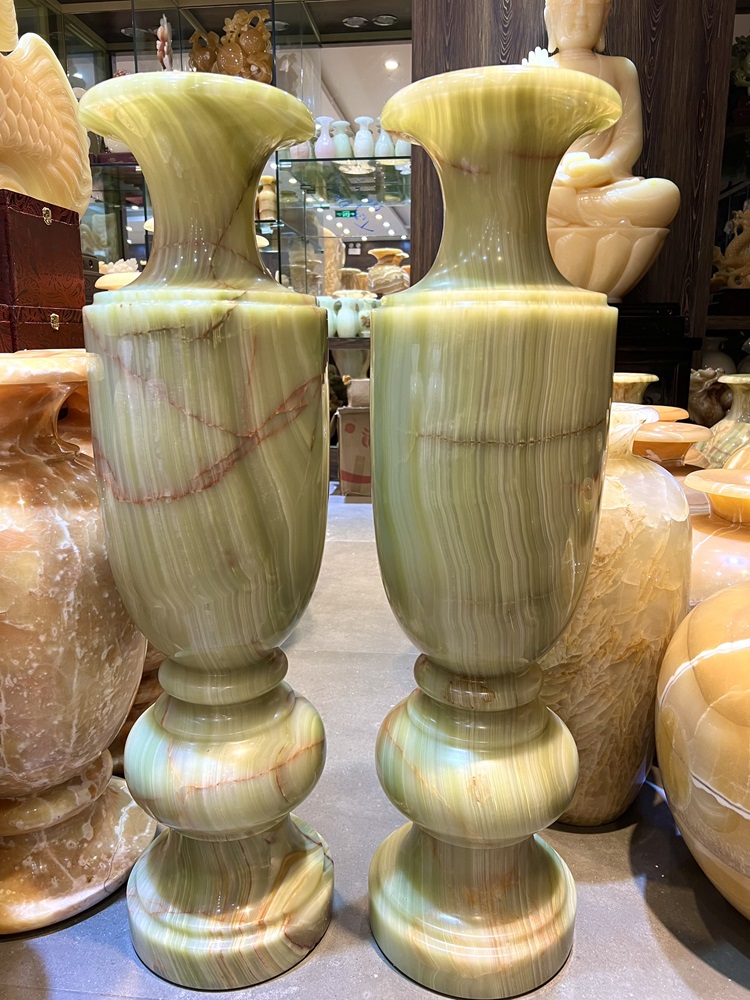 Cặp lục bình ngọc onyx xanh 90cm