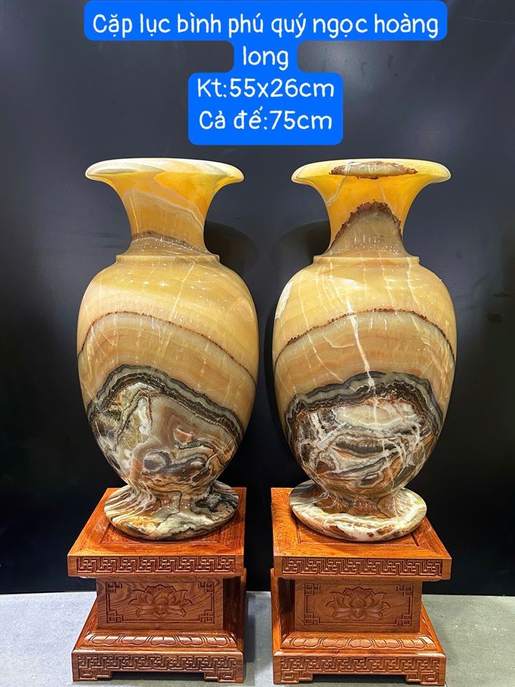 Cặp lục bình phú quý ngọc hoàng long 55cm