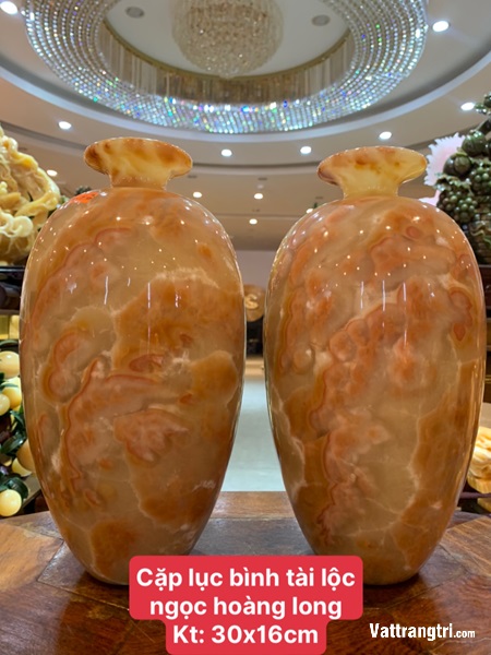 Cặp lục bình tài lộc ngọc hoàng long 30cm