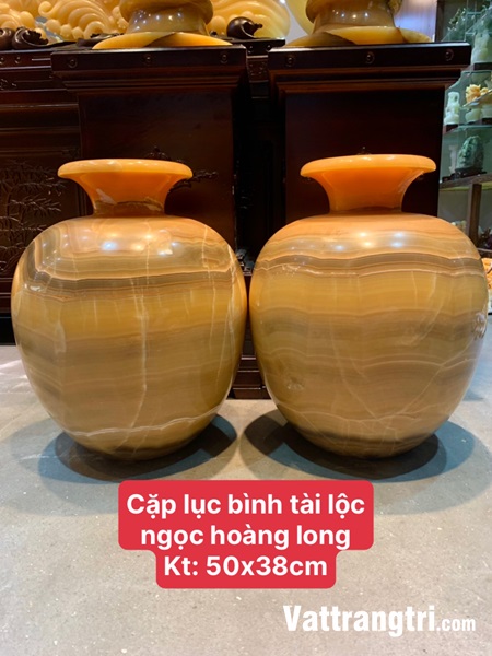 Cặp lục bình tài lộc ngọc hoàng long 50cm