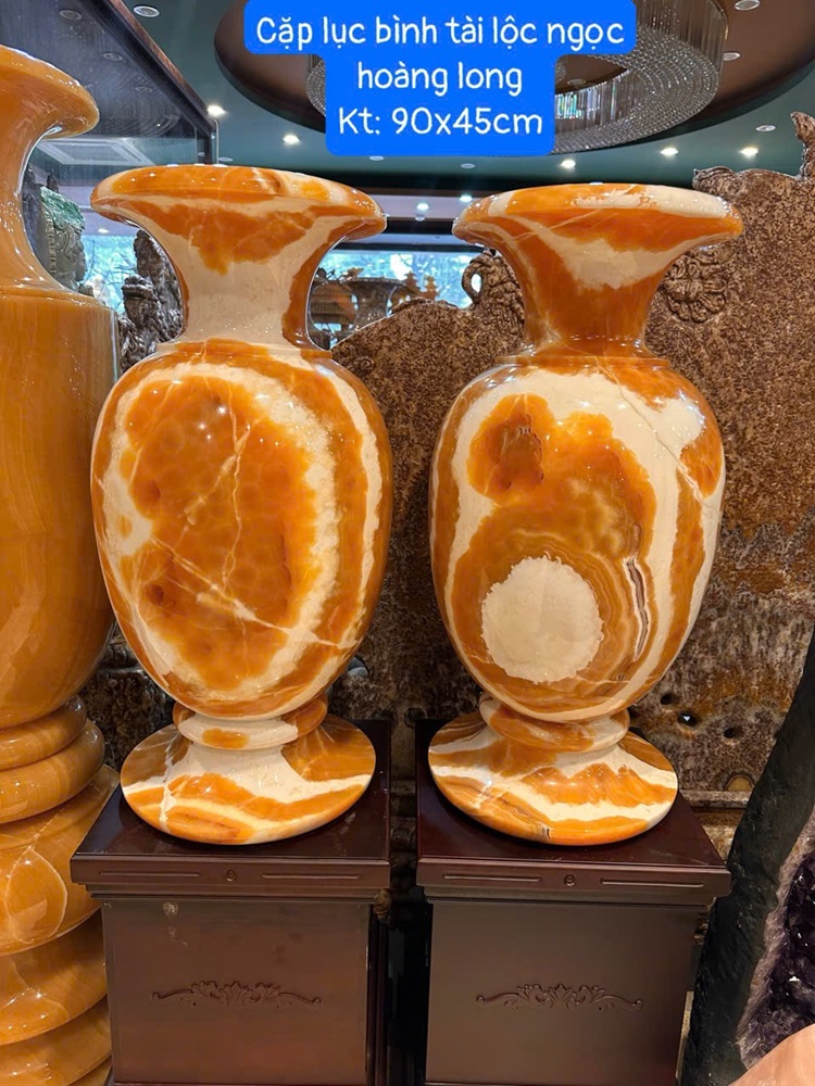 Cặp lục bình tài lộc ngọc hoàng long 90cm