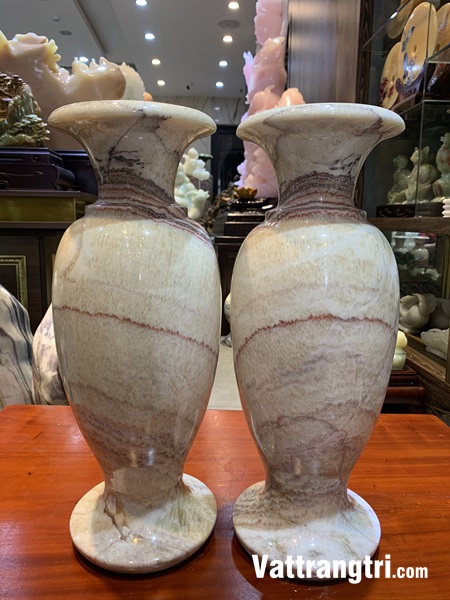 Cặp lục bình thu hút tài lộc đá serpentine 50cm