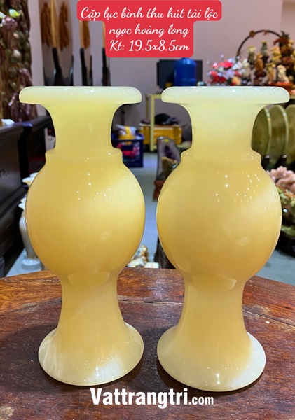 Cặp lục bình thu hút tài lộc ngọc hoàng long 19.5cm