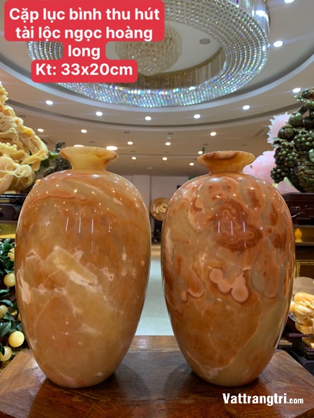 Cặp lục bình thu hút tài lộc ngọc hoàng long 33cm