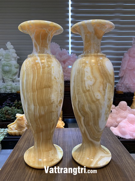 Cặp lục bình thu hút tài lộc ngọc hoàng long huyết trắng 60cm