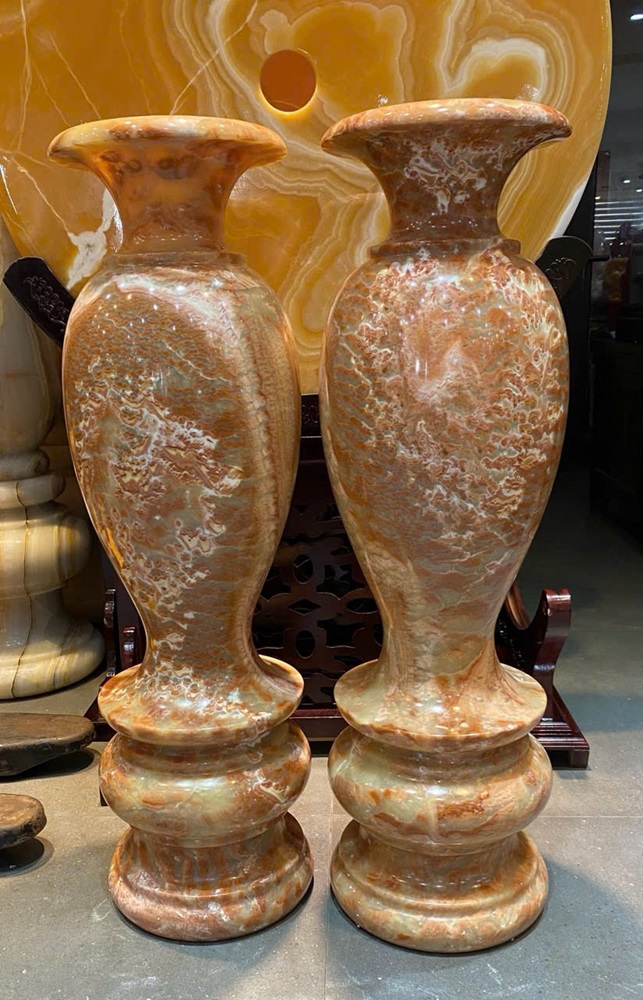 Cặp lục bình thu hút tài lộc ngọc onyx 100cm