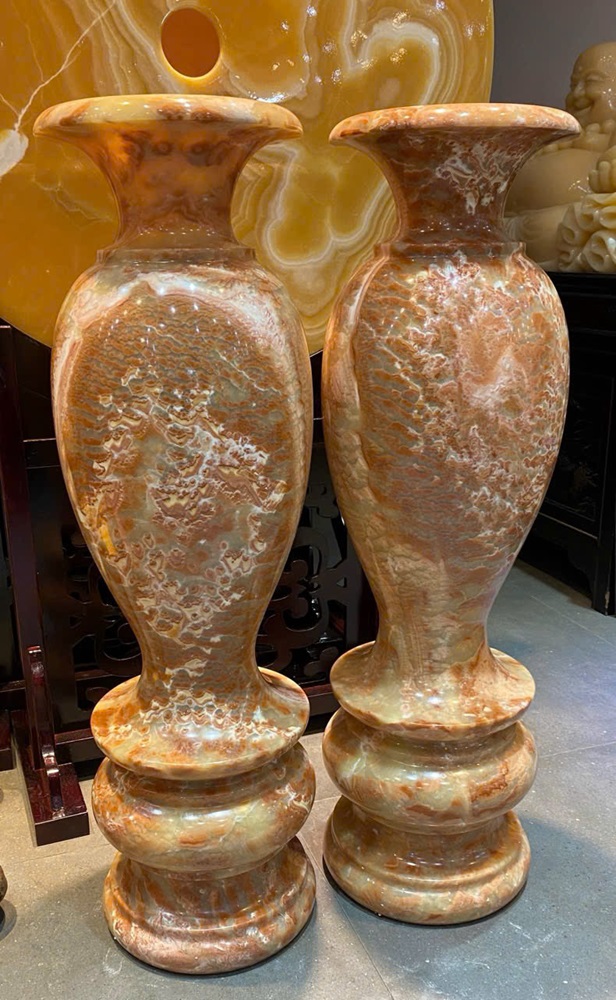 Cặp lục bình thu hút tài lộc ngọc onyx 100cm