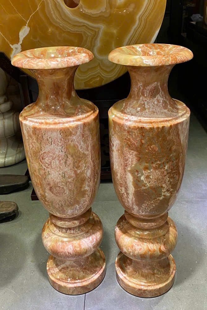 Cặp lục bình thu hút tài lộc ngọc onyx 101cm