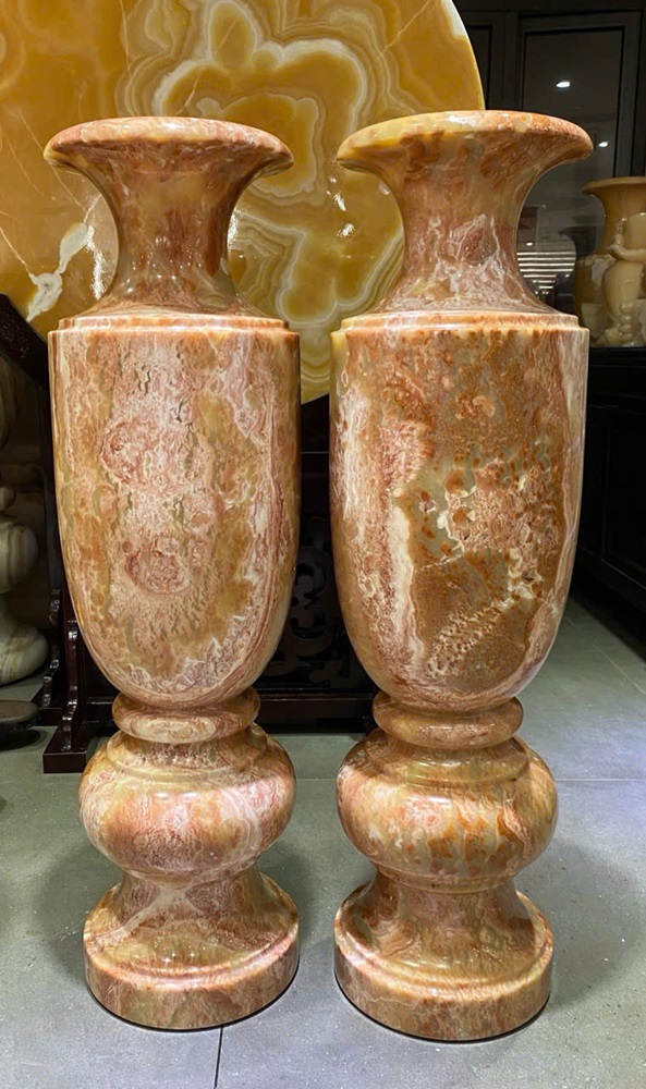 Cặp lục bình thu hút tài lộc ngọc onyx 101cm