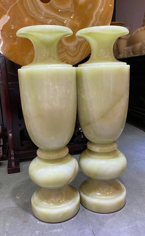 Cặp lục bình thu hút tài lộc ngọc onyx 82cm