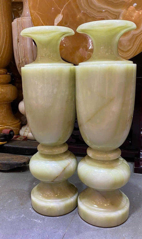 Cặp lục bình thu hút tài lộc ngọc onyx 82cm