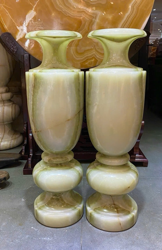 Cặp lục bình thu hút tài lộc ngọc onyx 82cm