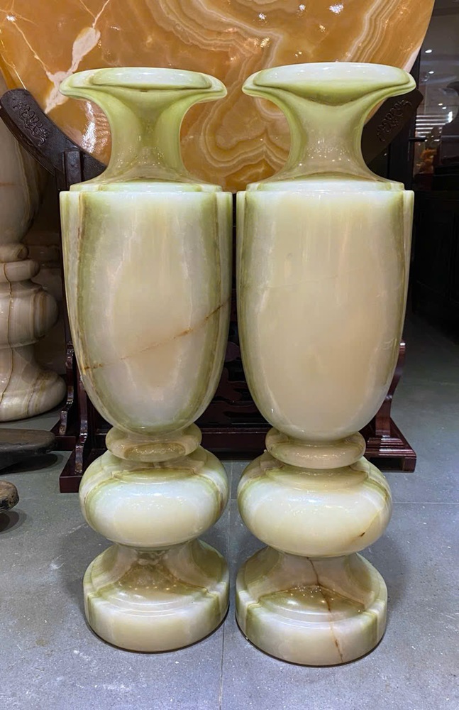 Cặp lục bình thu hút tài lộc ngọc onyx 82cm