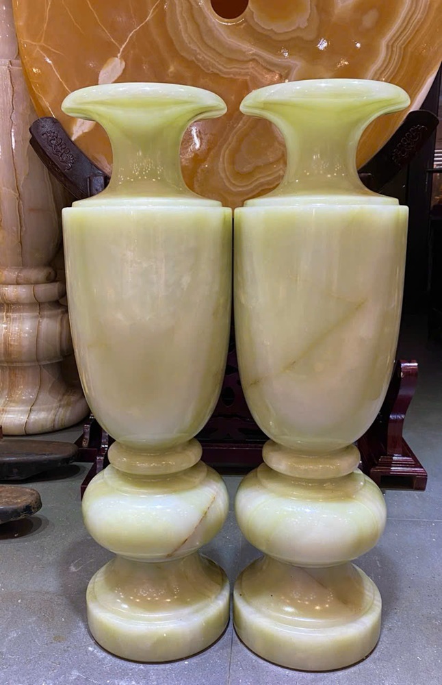 Cặp lục bình thu hút tài lộc ngọc onyx 82cm