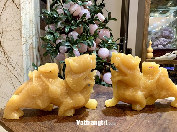 Cặp tượng Tì Hưu Ngọc Hoàng Long 22cm