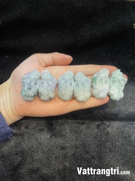 Cặp tỳ hưu tài lộc Ngọc phỉ thuý 36mm