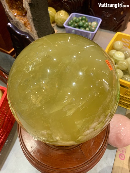 Cầu đá quý thạch anh vàng siêu lớn vip 26.8cm