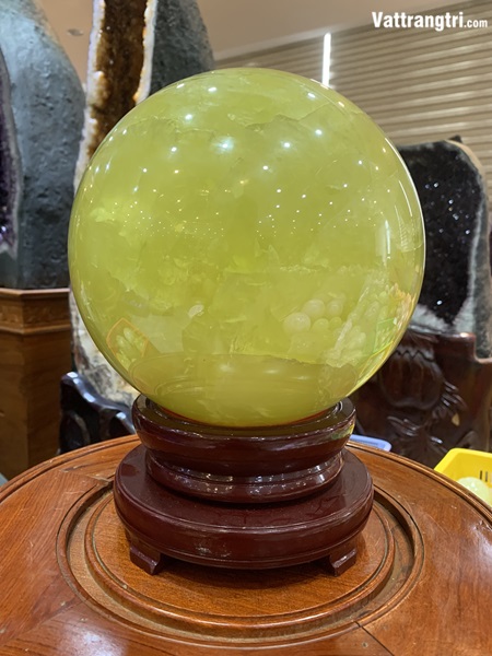 Cầu đá quý thạch anh vàng vip 21cm