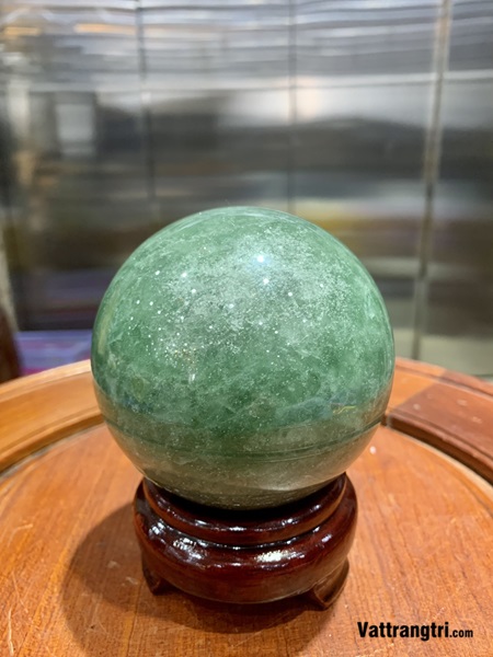 Cầu đá thạch anh dâu tây xanh 7cm