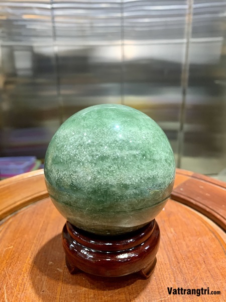 Cầu đá thạch anh dâu tây xanh 7cm