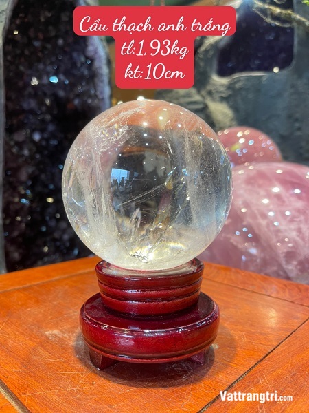 Cầu Đá Thạch Anh Trắng 10cm