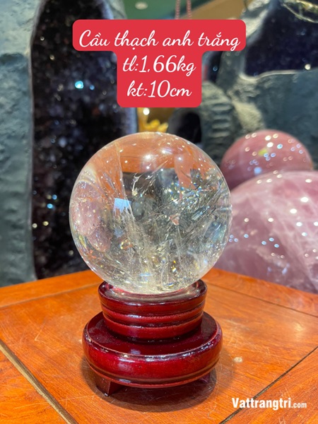 Cầu Đá Thạch Anh Trắng 10cm