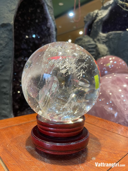 Cầu Đá Thạch Anh Trắng 13cm