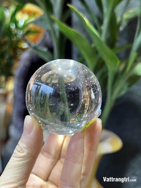 Cầu Đá Thạch Anh Trắng Trong 6cm