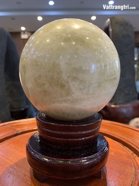 Cầu đá thạch anh vàng khói 10cm