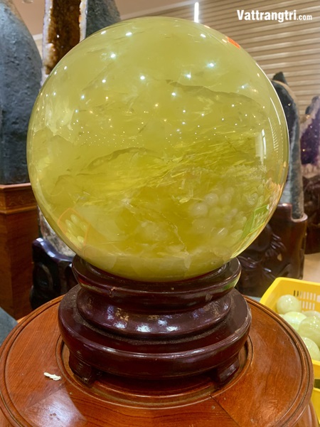 Cầu đá thạch anh vàng siêu lớn 26.8cm