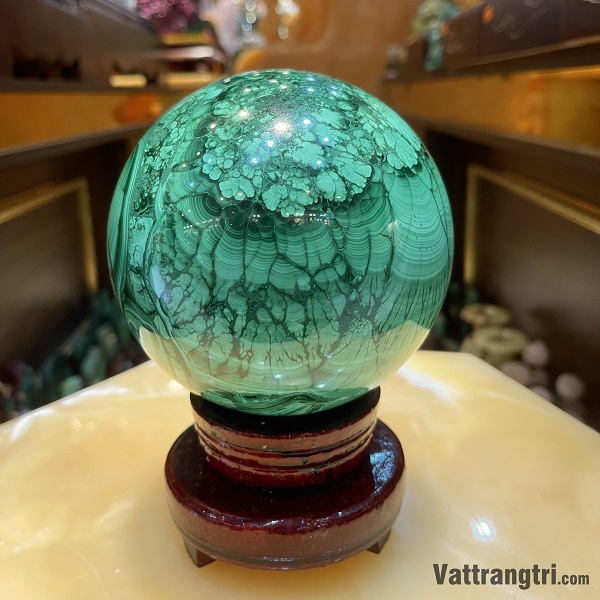 Cầu Ngọc Khổng Tước - Ngọc Lông Công 12cm