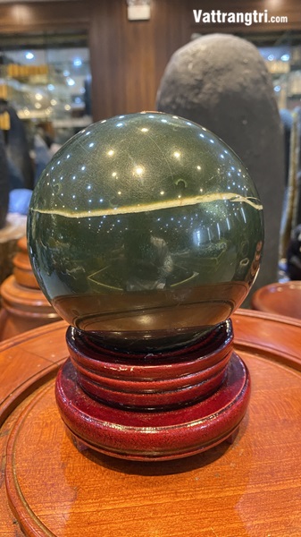 Cầu ngọc mã não rêu 12cm